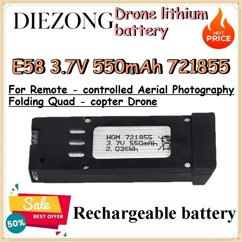 Eachine Drone E58 - E58 3,7V 550mAh 721855 Drohnen-Lithiumbatterie für